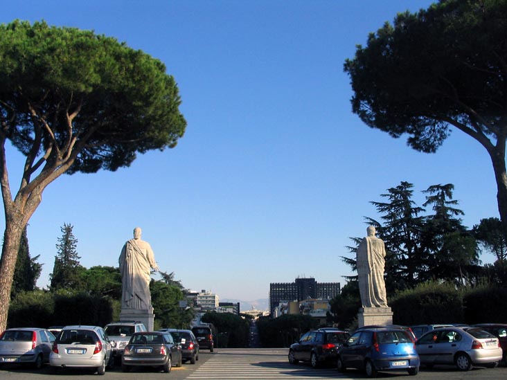 Looking Down Viale Europa From Basilica dei Santi Pietro e Paolo, EUR (Esposizione Universale Roma), Rome, Lazio, Italy