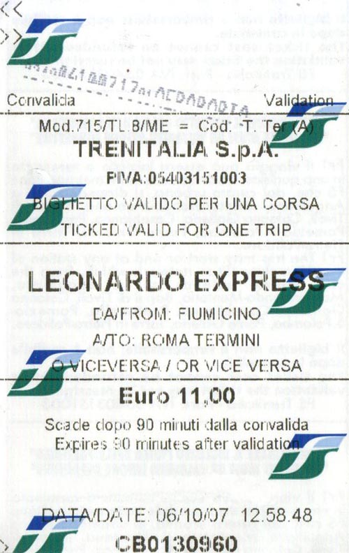 Leonardo Express Ticket