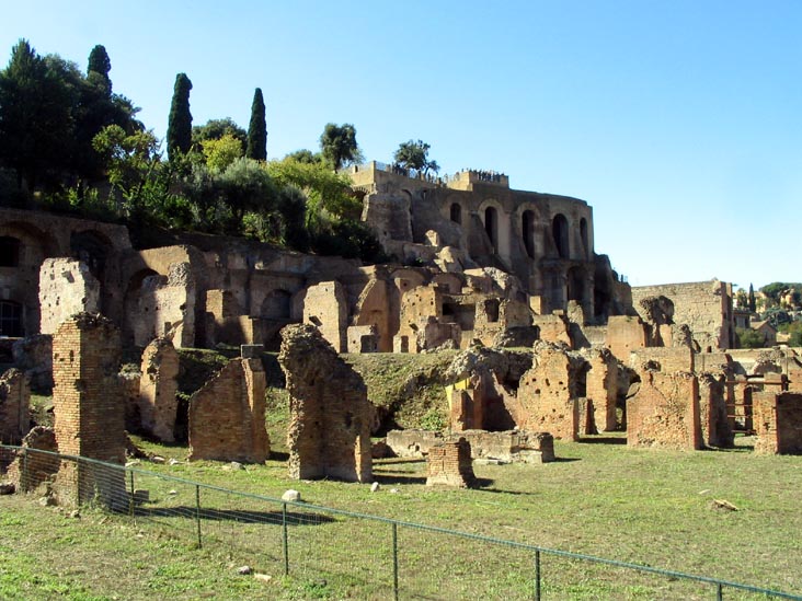 Palatine Hill From Roman Forum, Rome, Lazio, Italy