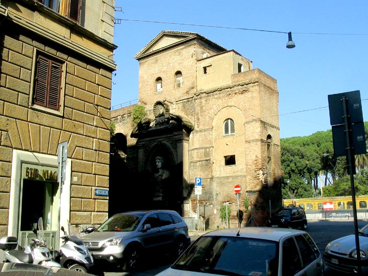 Aurelian Walls, Via Marche and Via Campania, SW Corner, Rome, Lazio, Italy
