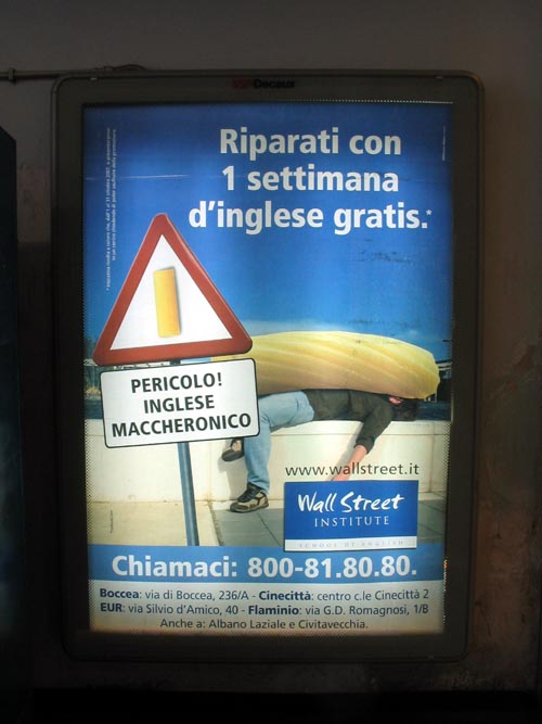 Advertisement, Rome Metro (MetroRoma), Rome, Lazio, Italy