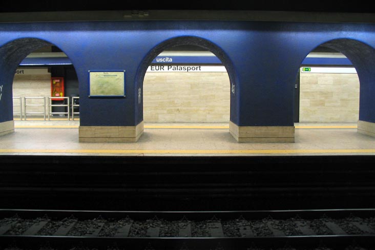 EUR Palasport Station, Rome Metro (MetroRoma), Rome, Lazio, Italy