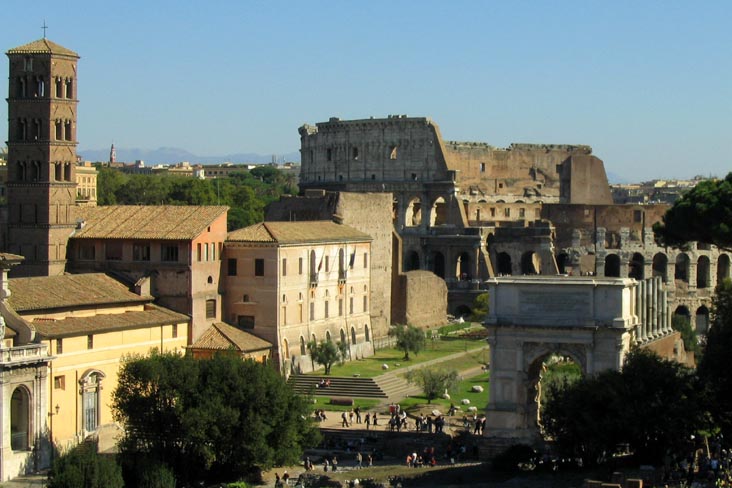 Colosseum From Palatine Hill, Rome, Lazio, Italy