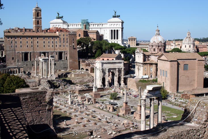 Roman Forum From Palatine Hill, Rome, Lazio, Italy