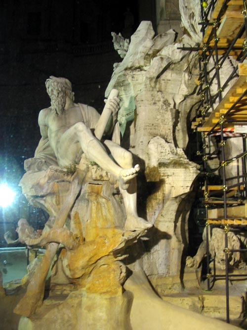 Fountain of the Four Rivers, Piazza Navona, Rome, Lazio, Italy