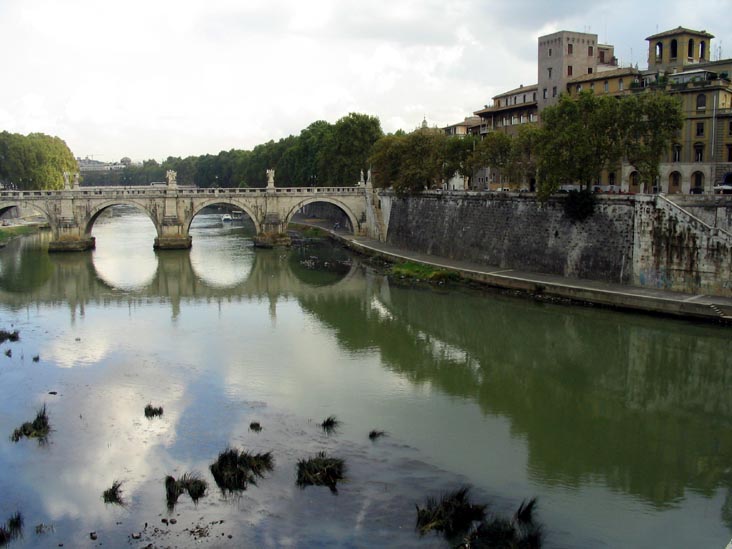 Ponte Sant'Angelo From Ponte Vittorio Emanuele II, Rome, Lazio, Italy