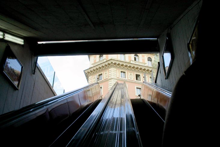 Escalator To Via Veneto, Spagna-Villa Borghese/Via Veneto Passageway, Rome, Lazio, Italy