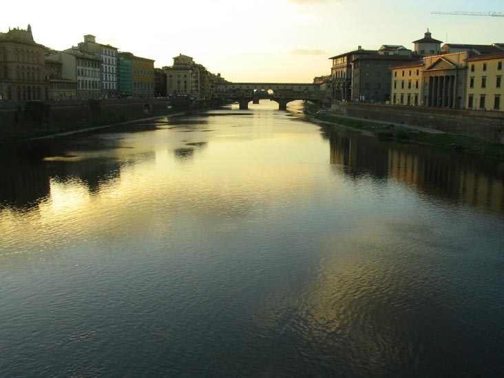 Arno River, View From Ponte Alle Grazie, Florence, Tuscany, Italy