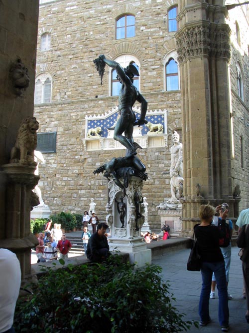 Perseus Slaying Medusa, Loggia dei Lanzi, Piazza della Signoria, Florence, Tuscany, Italy