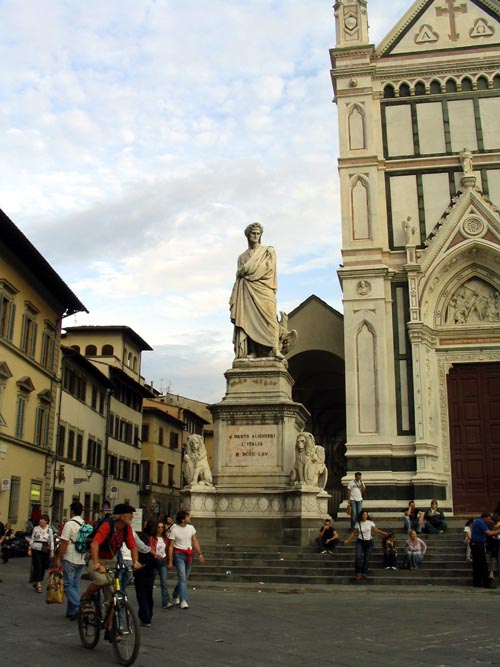 Dante Monument, Piazza Santa Croce, Florence, Tuscany, Italy