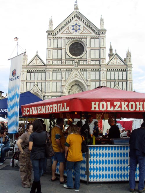 Octoberfest, Piazza Santa Croce, Florence, Tuscany, Italy