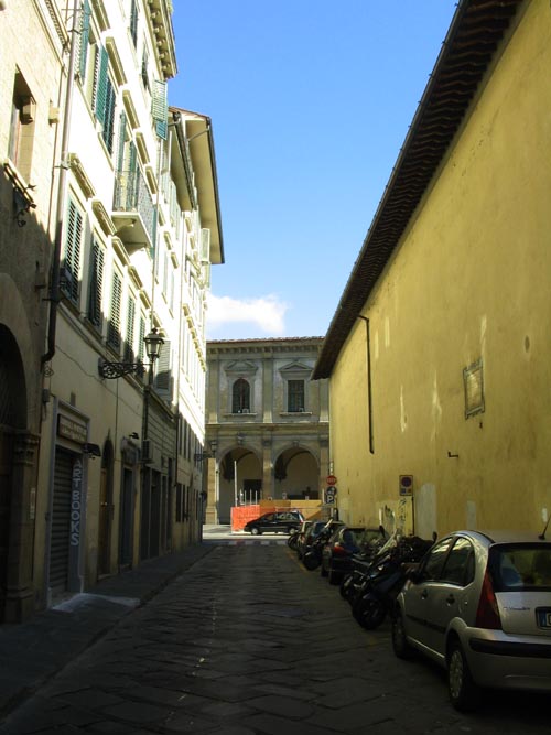 Looking Towards Piazza Santa Maria Nuova From Via Polco Portinari, Florence, Tuscany, Italy