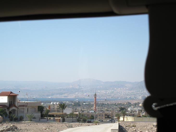 Red Sea and Eilat From Desert Highway (Highway 15), Aqaba, Jordan