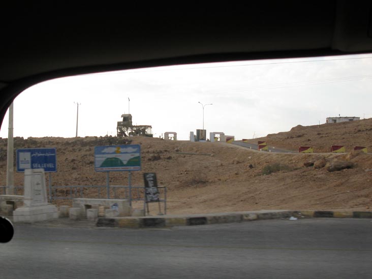 Sea Level Mark, Highway 40 From Amman To The Dead Sea, Jordan
