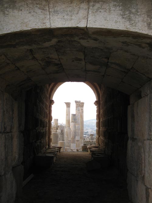 View Toward Temple of Zeus From South Theater, Jerash, Jordan