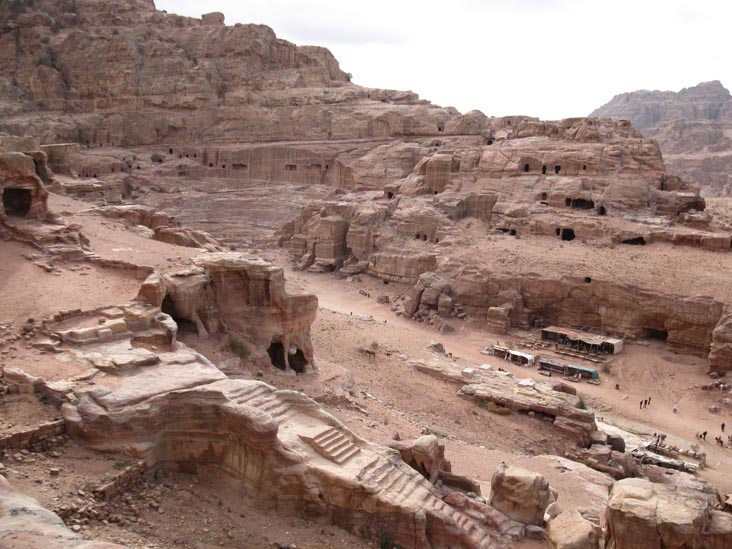 View Toward Theater From Royal Tombs, Petra, Wadi Musa, Jordan