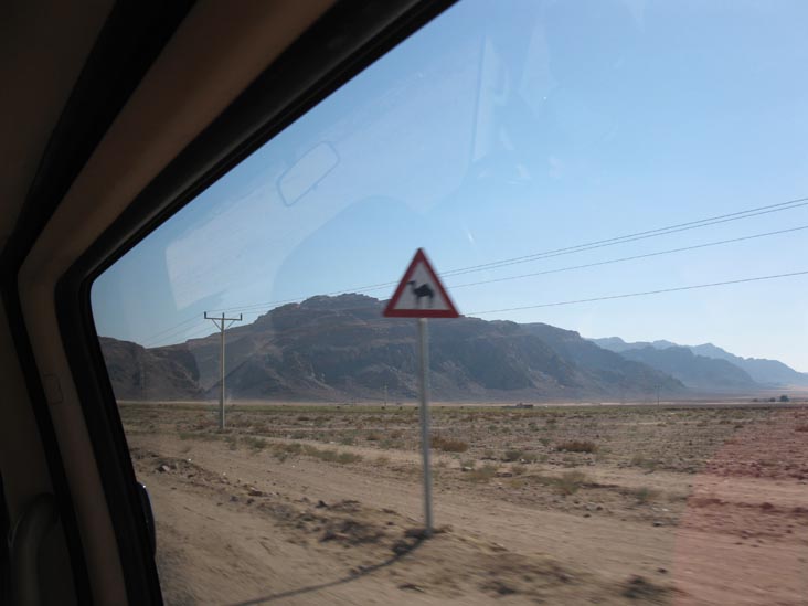 Camel Crossing Sign, Wadi Rum, Jordan