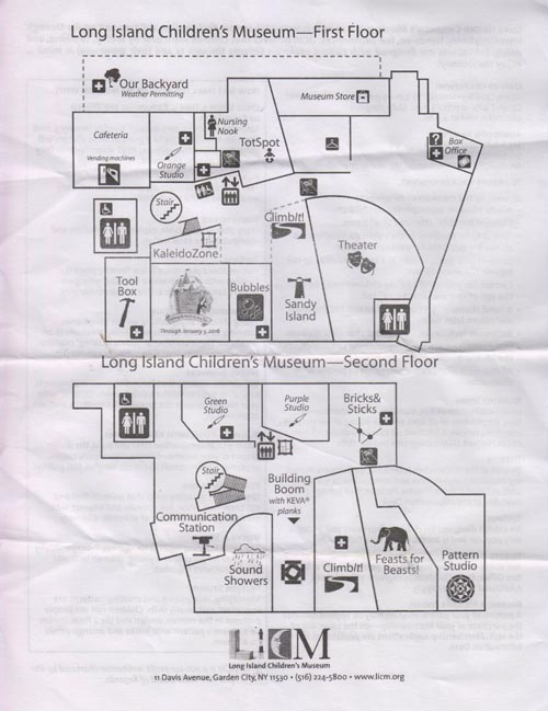 Map, Long Island Children's Museum, Garden City, New York