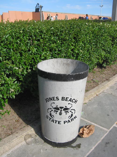 Trash Can, Central Mall, Jones Beach, Nassau County, Long Island, New York