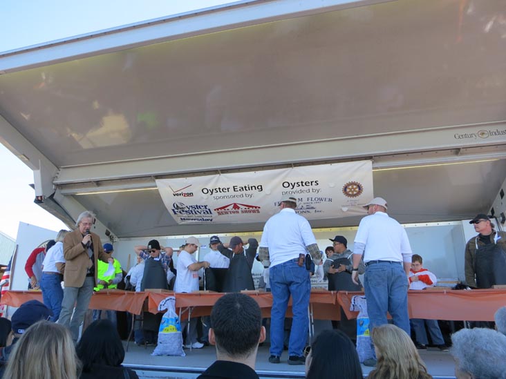 Oyster Shucking Contest, West End Stage, Oyster Festival, Oyster Bay, New York, October 13, 2012