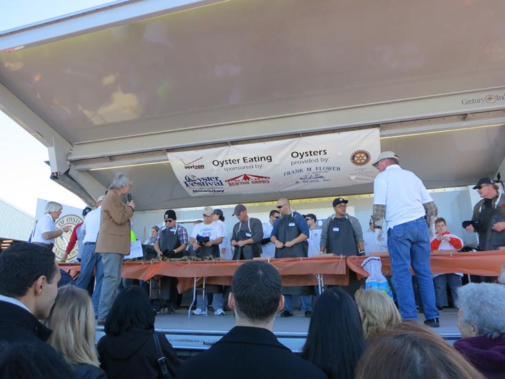 Oyster Shucking Contest, West End Stage, Oyster Festival, Oyster Bay, New York, October 13, 2012