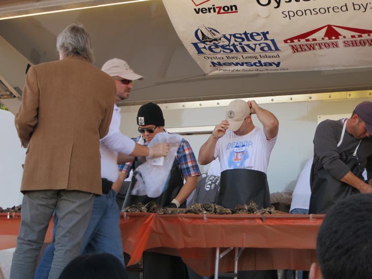 Oyster Shucking Contest, West End Stage, Oyster Festival, Oyster Bay, New York, October 13, 2012