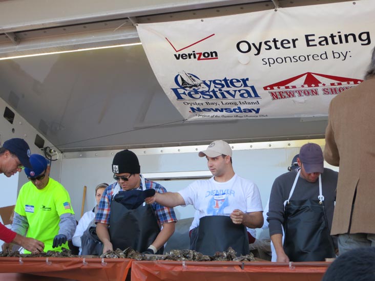 Oyster Shucking Contest, West End Stage, Oyster Festival, Oyster Bay, New York, October 13, 2012