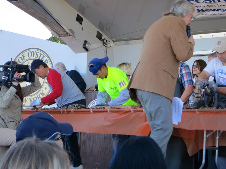 Oyster Shucking Contest, West End Stage, Oyster Festival, Oyster Bay, New York, October 13, 2012