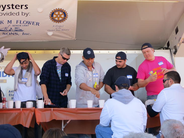 Oyster Eating Contest, West End Stage, Oyster Festival, Oyster Bay, New York, October 13, 2012