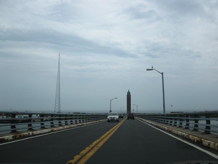 Robert Moses Bridge and Water Tower Entering Robert Moses State Park, Suffolk County, Long Island, New York, July 23, 2011