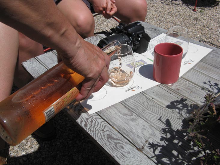 Tasting, Croteaux Vineyards, 1450 South Harbor Road, Southold, New York, July 4, 2009