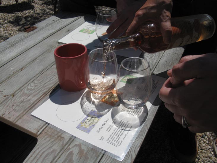 Tasting, Croteaux Vineyards, 1450 South Harbor Road, Southold, New York, July 4, 2009