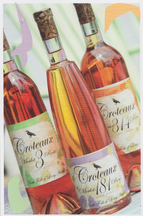 Card, Croteaux Vineyards, 1450 South Harbor Road, Southold, New York, July 4, 2009