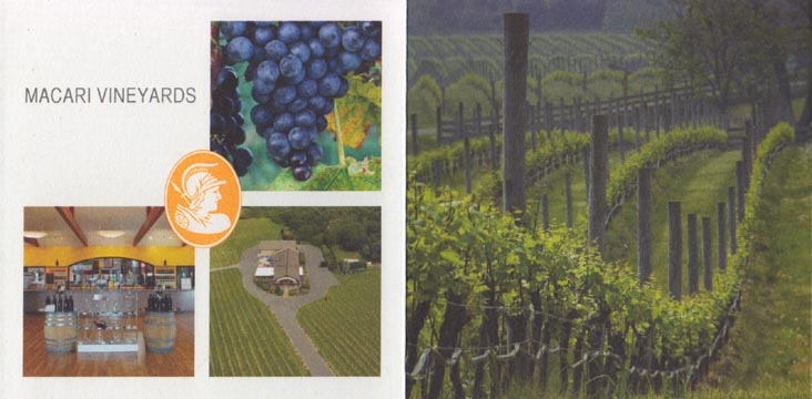 Brochure, Macari Vineyards, Mattituck, New York