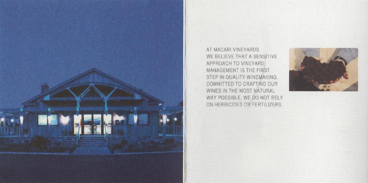Brochure, Macari Vineyards, Mattituck, New York