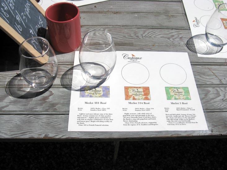 Tasting, Croteaux Vineyards, 1450 South Harbor Road, Southold, New York, July 4, 2009