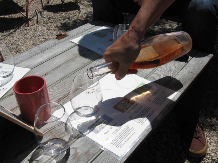 Tasting, Croteaux Vineyards, 1450 South Harbor Road, Southold, New York, July 4, 2009