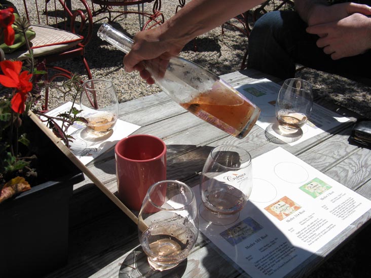 Tasting, Croteaux Vineyards, 1450 South Harbor Road, Southold, New York, July 4, 2009