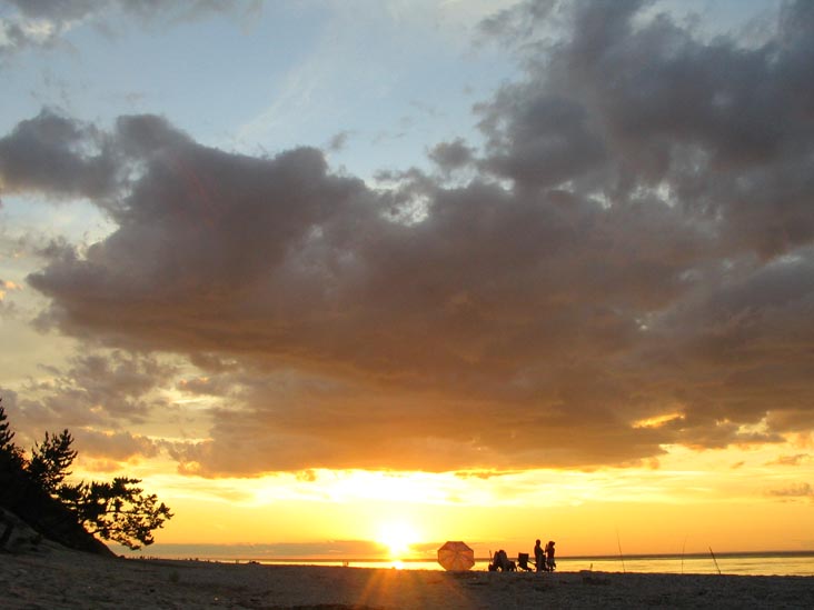 Sunset, Beach, Wildwood State Park, Wading River, Long Island, New York, July 21, 2007, 8:10 p.m.