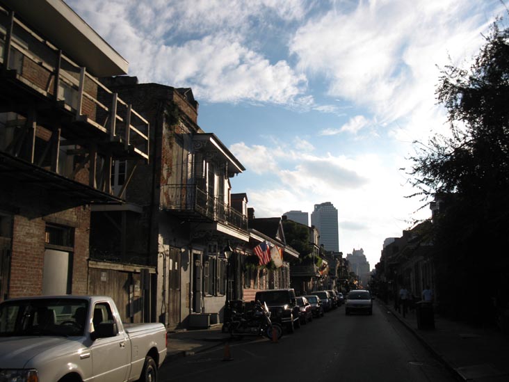 Looking South Down Bourbon Street From St. Philip Street, French Quarter, New Orleans, Louisiana