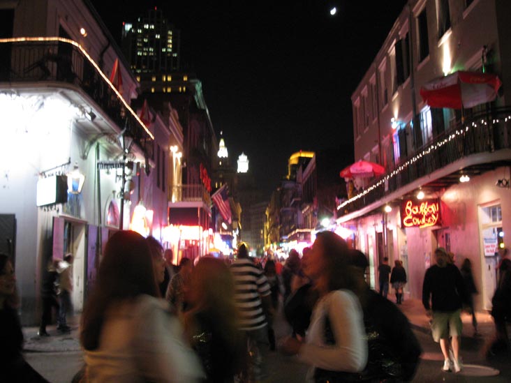 Bourbon Street at Bienville Street, French Quarter, New Orleans, Louisiana