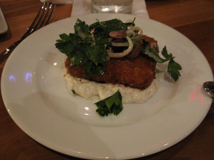 Deep Fat Fried Hog Head Cheese With Field Beans and Ravigote, Cochon, 930 Tchoupitoulas Street, New Orleans, Louisiana