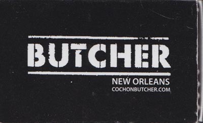 Matchbox, Butcher, 930 Tchoupitoulas Street, Suite B, New Orleans, Louisiana