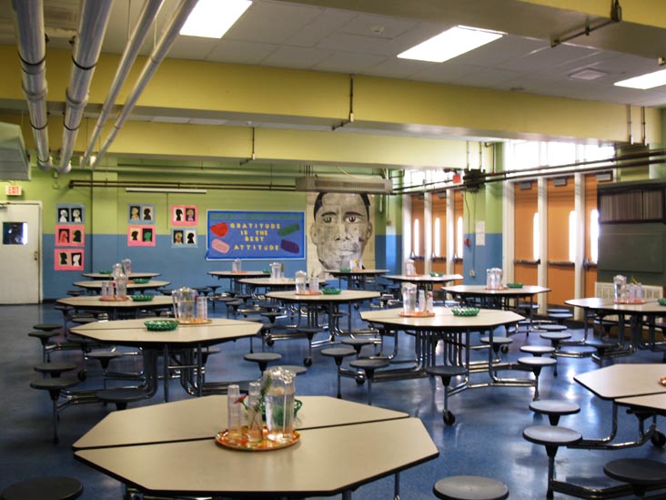 Cafeteria, Samuel J. Green Charter School, 2319 Valence Street, New Orleans, Louisiana