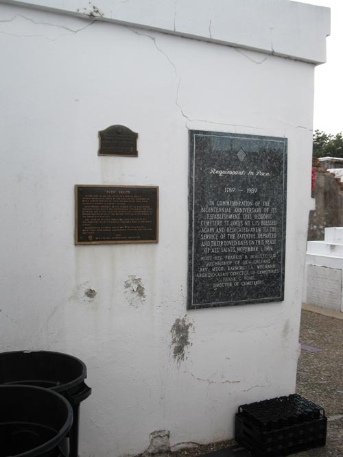 Saint Louis Cemetery #1, Basin Street Between Conti Street and St. Louis Street, New Orleans, Louisiana