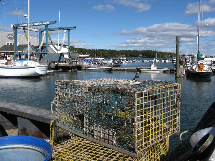 Lobster Traps, Freeport Town Wharf Outside Harraseeket Lunch & Lobster Company, 36 Main Street, South Freeport, Maine