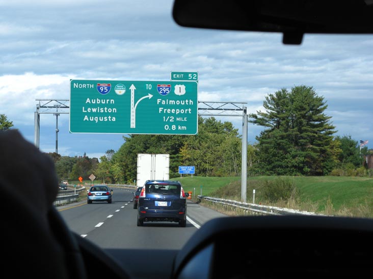 Northbound Interstate 95 Near Exit 52, Maine, October 8, 2010