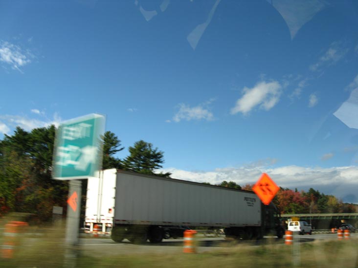 Northbound Interstate 95 at Exit 52, Maine, October 8, 2010