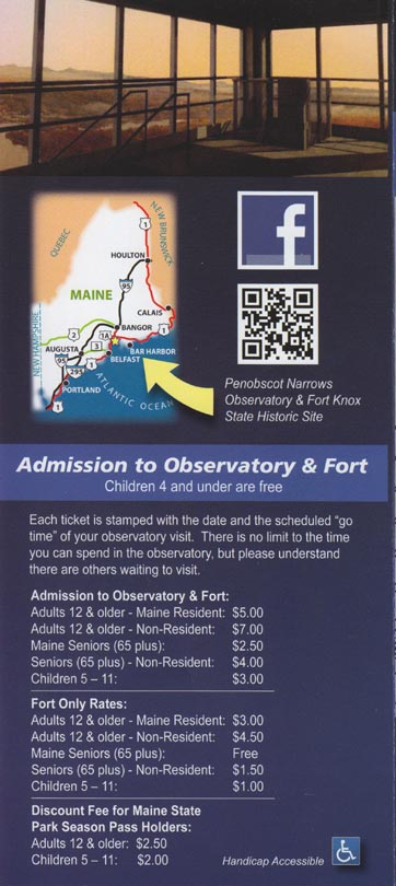 Penobscot Narrows Observatory and Fort Knox State Historic Site Brochure