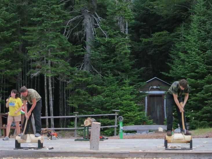 Wood Chopping, Timber Tina's Great Maine Lumberjack Show, Trenton, Maine, July 4, 2013